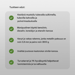 Metallikanisteri 5 kpl, 20 l, Natooliv RAL 6003, joustava kaatonokka, UN-hyväksyntä