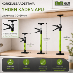 8 kpl TRUTZHOLM Einhandstütze -asennustuki, 30–59 cm, max. 30 kg