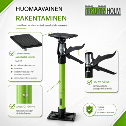 8 kpl TRUTZHOLM Einhandstütze -asennustuki, 30–59 cm, max. 30 kg