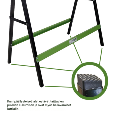 Taittopukki 8 kpl, metallirunko, 100 kg/pukki, 77 x 74 x 40 cm