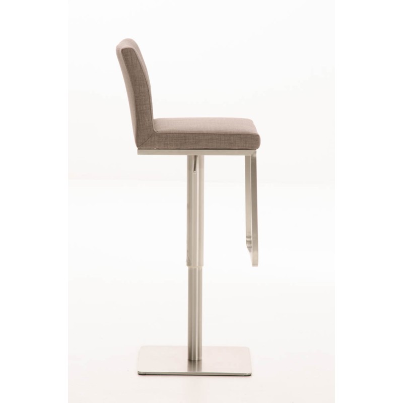 Säädettävä panama-kankainen baarijakkara pyörivällä istuimella ja selkänojalla