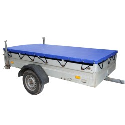 Perävaunun tasopeite 2575 x 1345 x 100 mm sininen PVC 500 g m