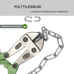 Bolttileikkuri 12", 315 mm, hiiliteräs, säädettävät karkaistut leuat