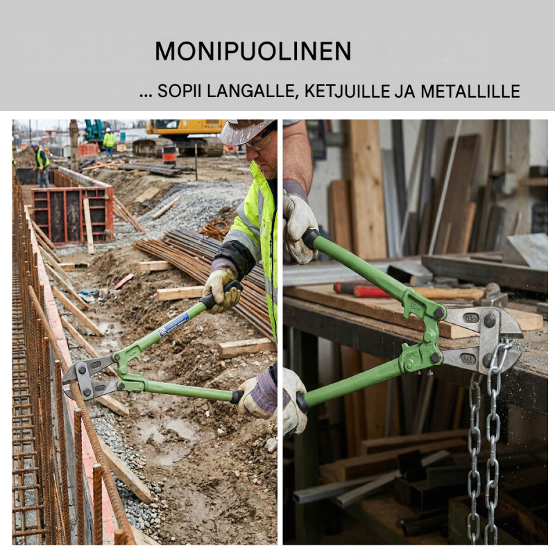 Bolttileikkuri 12", 315 mm, hiiliteräs, säädettävät karkaistut leuat