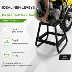 TRUTZHOLM Dirtbike-monttuteline, 200 kg, 400 mm, musta, SN21298