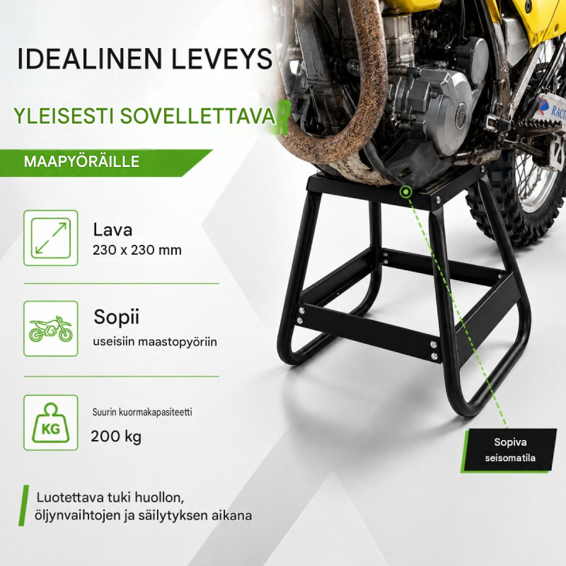 TRUTZHOLM Dirtbike-monttuteline, 200 kg, 400 mm, musta, SN21298