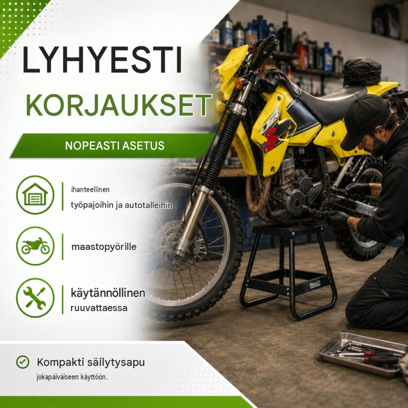 TRUTZHOLM Dirtbike-monttuteline, 200 kg, 400 mm, musta, SN21298