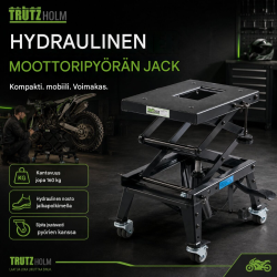 TRUTZHOLM Dirtbike-huoltonostin, hydraulinen, 160 kg, 310–740 mm, musta