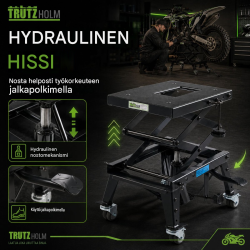 TRUTZHOLM Dirtbike-huoltonostin, hydraulinen, 160 kg, 310–740 mm, musta
