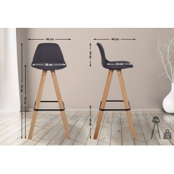 Corbin moderni baarijakkara kangasverhoilulla pyökkirungolla ja jalkatuella