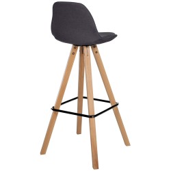 Corbin moderni baarijakkara kangasverhoilulla pyökkirungolla ja jalkatuella