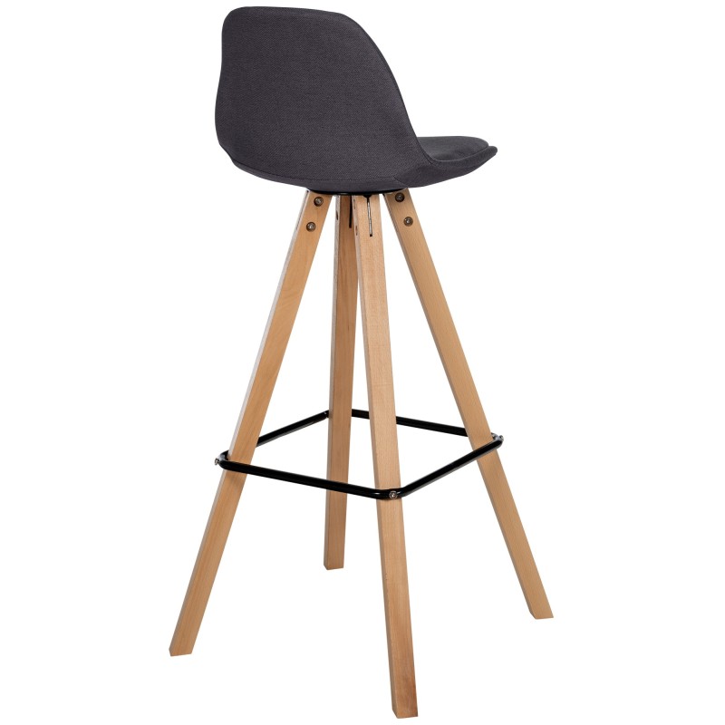 Corbin moderni baarijakkara kangasverhoilulla pyökkirungolla ja jalkatuella