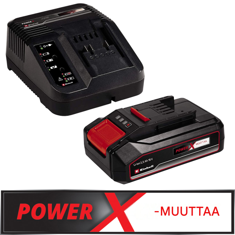 Einhell Power X-Change 18 V 2,5 Ah akku ja pikalaturi 4512097