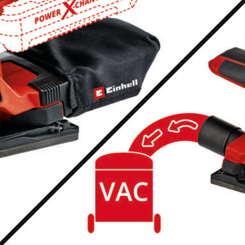 Einhell TC-OS 18/187 Li Solo akkukäyttöinen tasohiomakone, 18 V, 94 x 187 mm