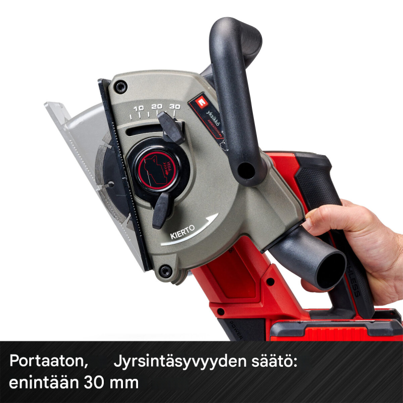 Einhell TP-MA 36/30 Li BL -akkoseinäjyrsin, 36 V, 5–30 mm, ilman akkua ja laturia