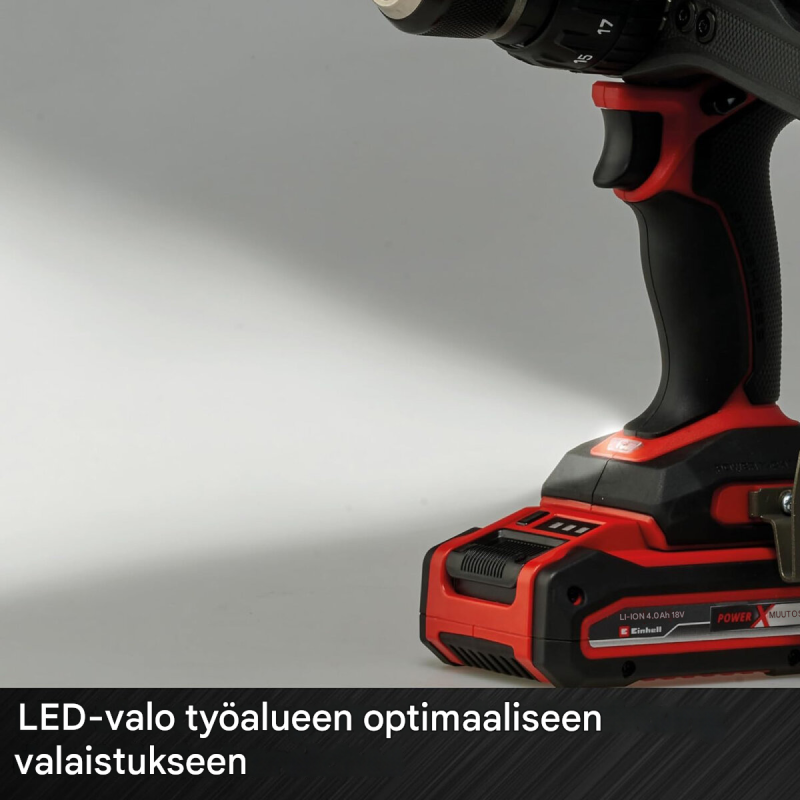 Einhell TP-CD 18/120 Li-i BL iskuporakone, 18 V, 120 Nm, 2,5 Ah akku ja laturi
