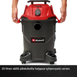 Einhell TC-VC 1825 A märkä-kuivaimuri, 1250 W, 25 l, automaattinen laitepistorasia