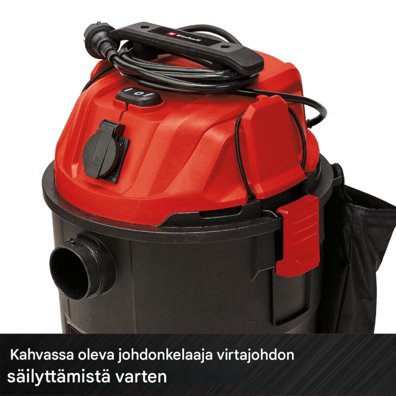 Einhell TC-VC 1825 A märkä-kuivaimuri, 1250 W, 25 l, automaattinen laitepistorasia