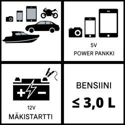 Einhell CE-JS 8/1 Jump-Start Power Bank, 12 V, 200 A, 3 x 2500 mAh