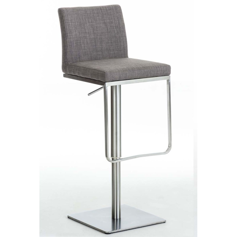 Säädettävä panama-kankainen baarijakkara pyörivällä istuimella ja selkänojalla