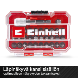 Einhell XS-CASE bittikasetti 32-osainen, 30 x 25 mm S2-teräsbitit