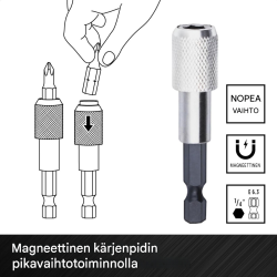Einhell XS-CASE bittikasetti 32-osainen, 30 x 25 mm S2-teräsbitit