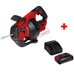 Einhell TE DA 18 760 Li Solo akkuputkenpuhdistin 16 55 mm 7 6 m n kierukka 2 5 Ah n akku ja laturi