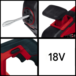 Einhell TE-DA 18/760 Li-Solo akkuputkenpuhdistin, 18 V, putkille 16–55 mm, 7,6 m spiraali