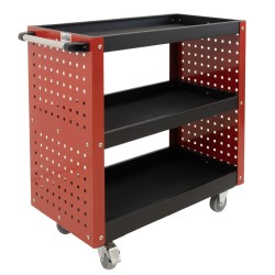 TRUTZHOLM työkaluvaunu 3 tasoa punainen 70 x 39 x 79 cm 300 kg
