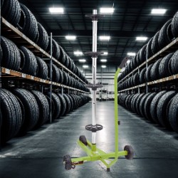 Trutzholm siirrettävä vanne- ja rengasteline, vihreä, metalli, 100 kg