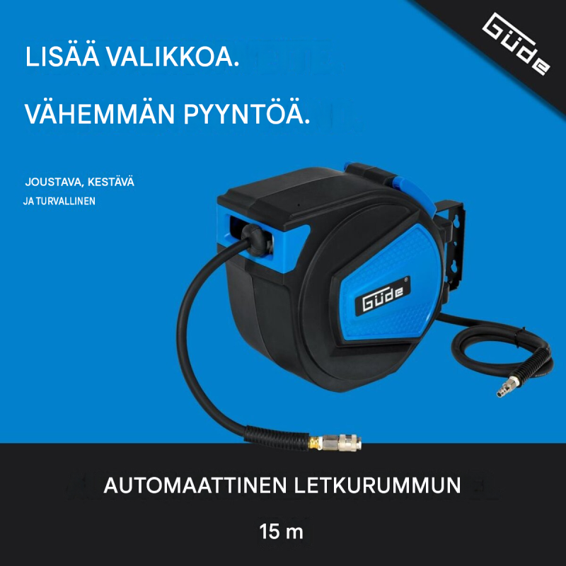 Güde automaattinen paineilmaletkukela 15 m