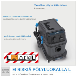 GÜDE Pro 30 märkä-kuivaimuri, 1 800 W, 30 l, ruostumaton teräs, HEPA-suodatin, pölyluokka L