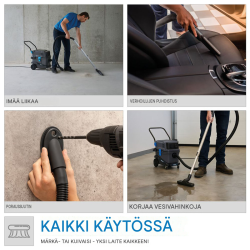 GÜDE Pro 30 märkä-kuivaimuri, 1 800 W, 30 l, ruostumaton teräs, HEPA-suodatin, pölyluokka L