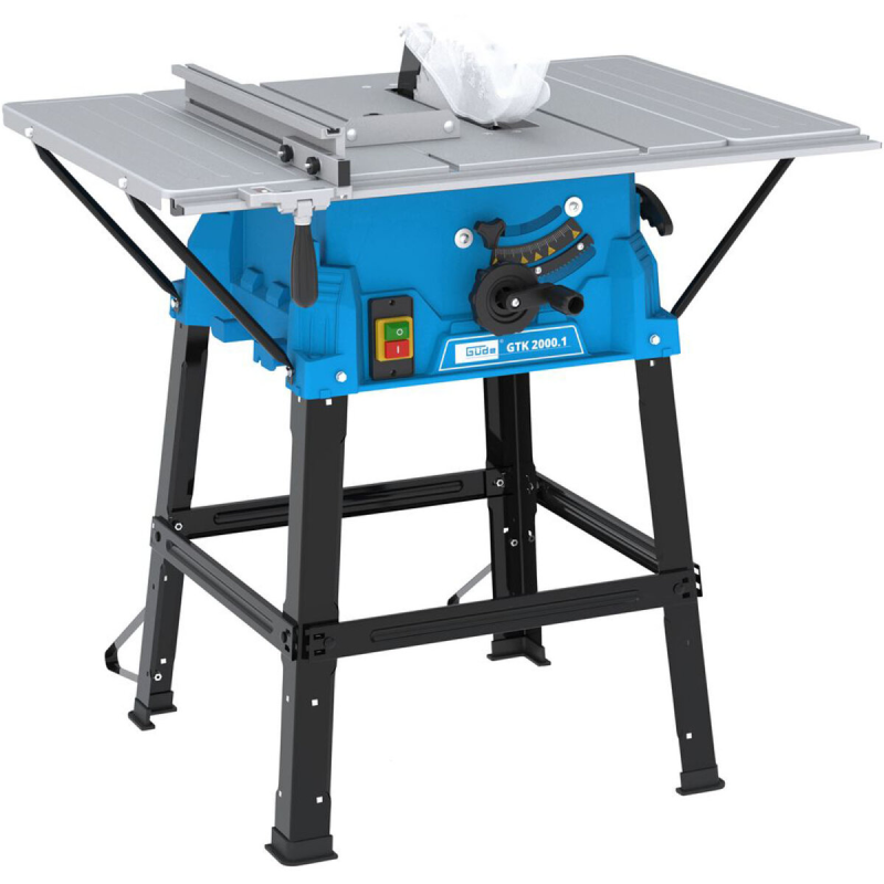 GÜDE GTK 2000.1 pöytäsirkkeli, 2 000 W, 250 mm HM-sahanterä, teräksinen alusta