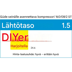 Güde seinäkompressori, 8 bar, 9 m paineilmaletku, 230 V