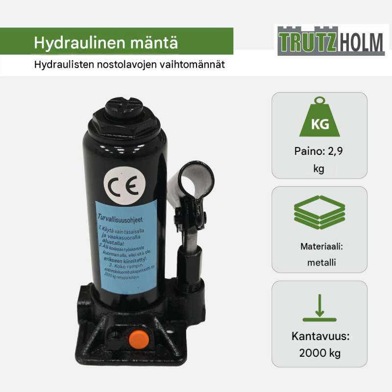 Hydraulinen vaihtosylinteri TRUTZHOLM-ajotukeen, 2000 kg, 185 x 105 mm, 134430