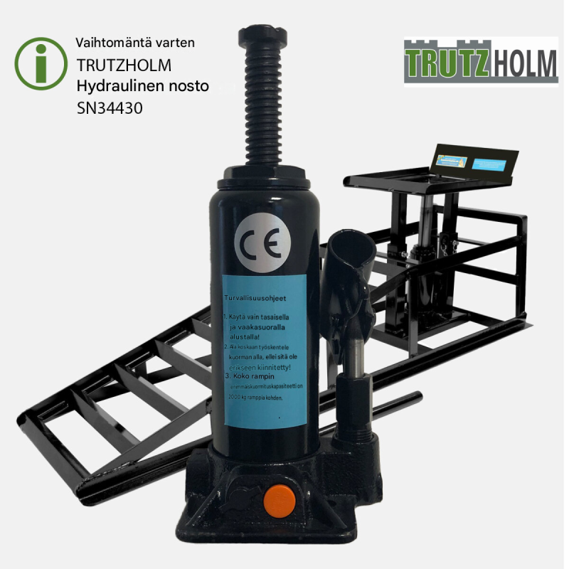 Hydraulinen vaihtosylinteri TRUTZHOLM-ajotukeen, 2000 kg, 185 x 105 mm, 134430