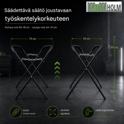 TrutzHolm® X-mallinen maalaus- ja asennusteline, säädettävä, 50 kg