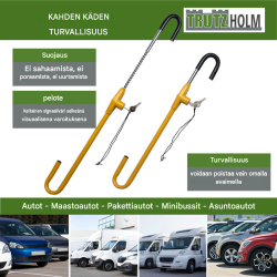 Ohjauspyörän lukko 56,5–75,5 cm, karkaistu teräs, keltainen, 2 avainta