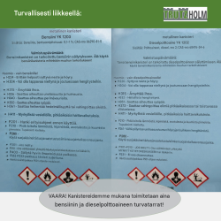 20 litran metallikanisteri, punainen, kaatonokka ja pidike, bensiini ja diesel