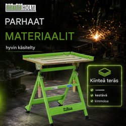 TRUTZHOLM hitsauspöytä 150 kg, taitettava, säädettävä 77,5–92,5 cm, 0–90°, 32643