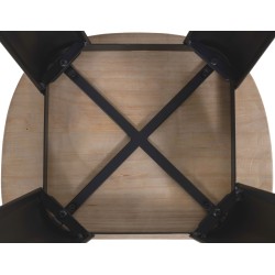 Clara rustiikkiset baarijakkarat mäntypuulla ja metallilla, 2 kpl