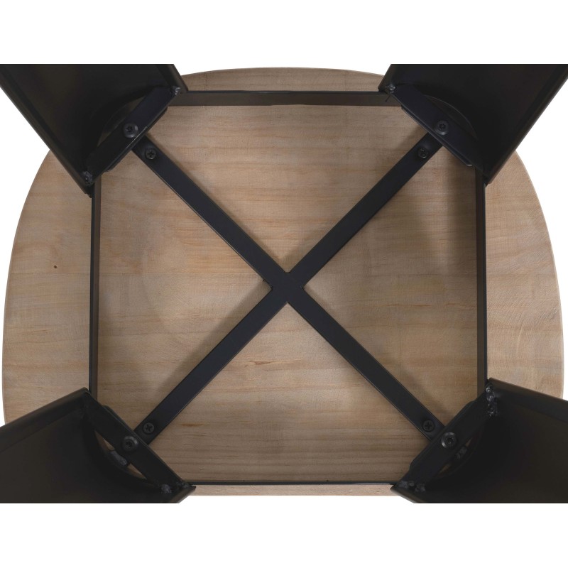 Clara rustiikkiset baarijakkarat mäntypuulla ja metallilla, 2 kpl