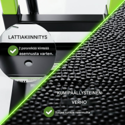 TRUTZHOLM moottoripyöränostin 150 kg, teräs, 299–400 mm, musta / vihreä