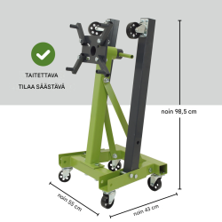 TRUTZHOLM-moottoriteline 900 kg, 360° kääntyvä, 6 pyörää, vihreä