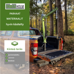 TRUTZHOLM Pickup-nosturi 900 kg, 360°, hydraulinen, vaijerivinssi 725 cm, säädettävä nostopuomi, 7091