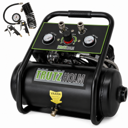 TRUTZHOLM TH fk9l hiljainen kompressori 900 W 9 l 8 bar tarvikkeilla