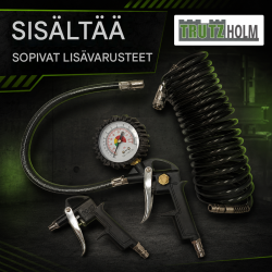 TRUTZHOLM TH-fk9l hiljainen kompressori 900 W, 9 l, 8 bar, tarvikkeilla