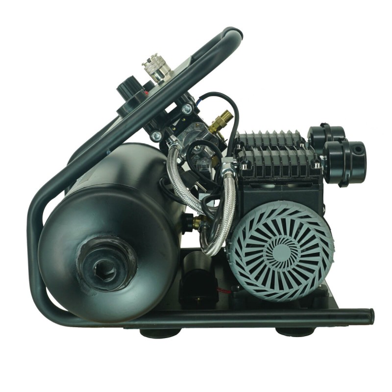 TRUTZHOLM TH-fk9l hiljainen kompressori 900 W, 9 l, 8 bar, tarvikkeilla