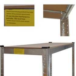 Rengasteline 8 renkaalle, 180 x 120 x 40 cm, 795 kg, sinkitty teräs